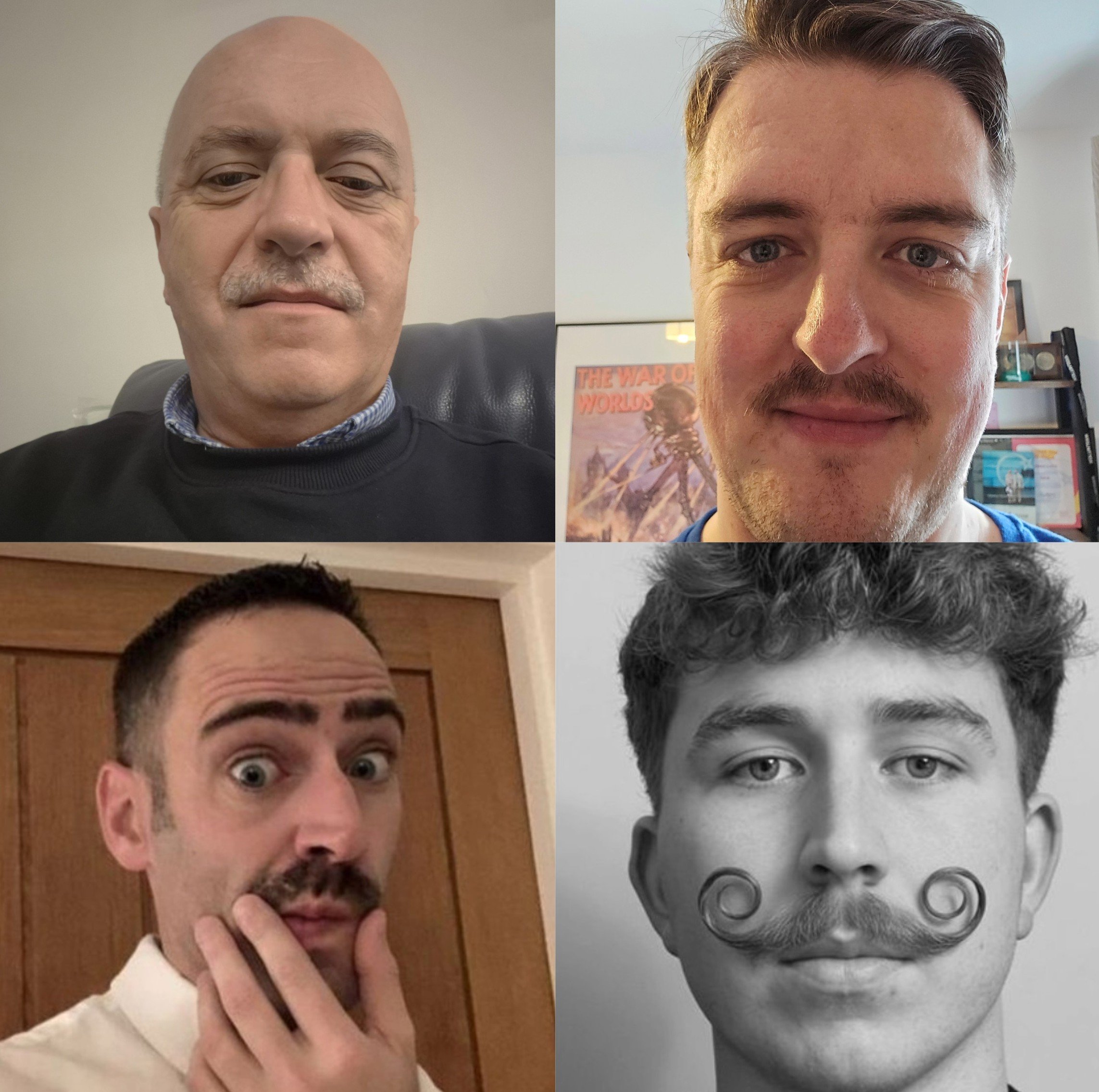 Photo of team with moustaches for Movember